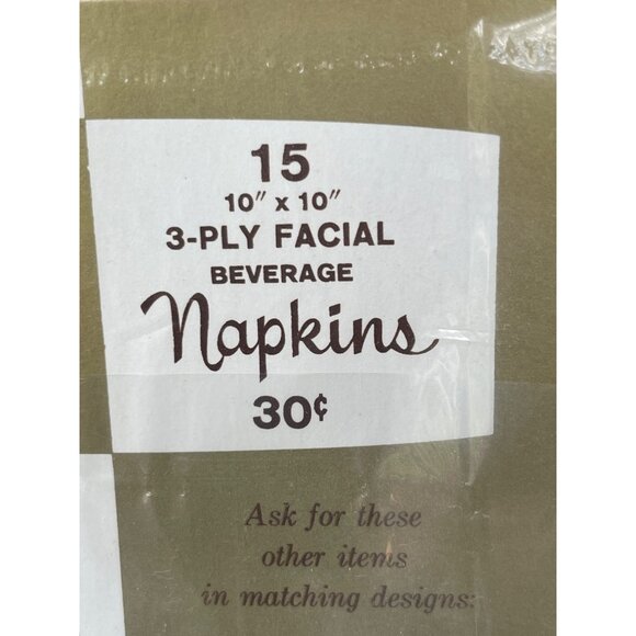 Vintage Rust Craft Brownie 15 Beverage Napkins Dutch Folk Art Estate NEW NOS - Picture 3 of 3